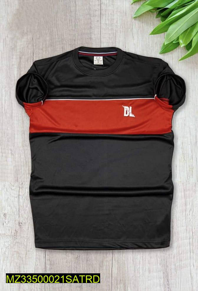 Men Slim Fit Track Suit Black Red